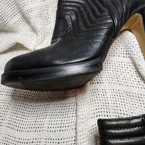 French Connection Deco style heeled ankle Boots 11 - Picture 4 of 13